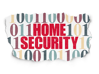 Image showing Security concept: Home Security on Torn Paper background