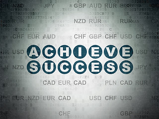 Image showing Business concept: Achieve Success on Digital Paper background