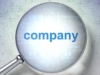 Image showing Finance concept: Company with optical glass