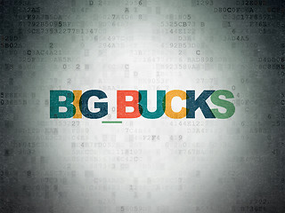 Image showing Finance concept: Big bucks on Digital Paper background
