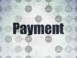 Image showing Currency concept: Payment on Digital Paper background