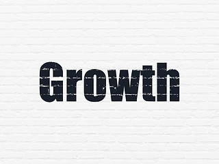 Image showing Finance concept: Growth on wall background