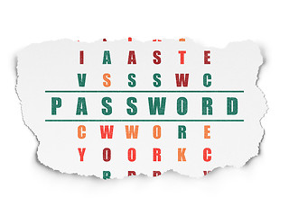 Image showing Protection concept: Password in Crossword Puzzle