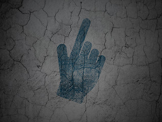 Image showing Marketing concept: Mouse Cursor on grunge wall background