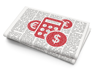 Image showing News concept: Calculator on Newspaper background