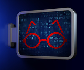 Image showing Education concept: Glasses on billboard background