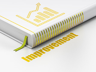 Image showing Finance concept: book Growth Graph, Improvement on white background