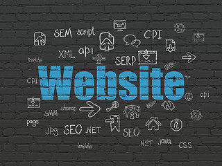 Image showing Web design concept: Website on wall background