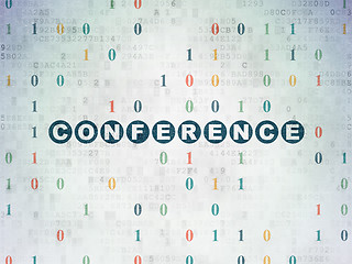 Image showing Finance concept: Conference on Digital Paper background