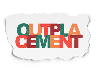 Image showing Business concept: Outplacement on Torn Paper background