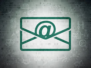 Image showing Business concept: Email on Digital Paper background