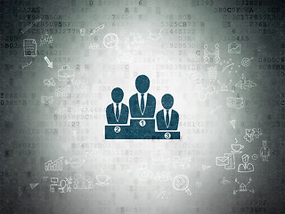 Image showing Finance concept: Business Team on Digital Paper background