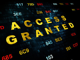 Image showing Security concept: Access Granted on Digital background