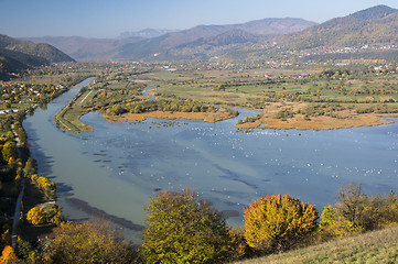 Image showing Bistrita river valley in autumn