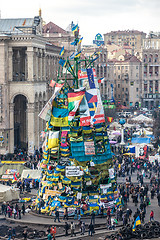 Image showing Ukrainian revolution, Euromaidan after an attack by government f