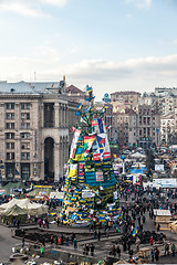 Image showing Ukrainian revolution, Euromaidan after an attack by government f