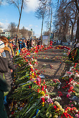 Image showing Ukrainian revolution, Euromaidan after an attack by government f