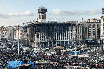 Image showing Ukrainian revolution, Euromaidan after an attack by government f