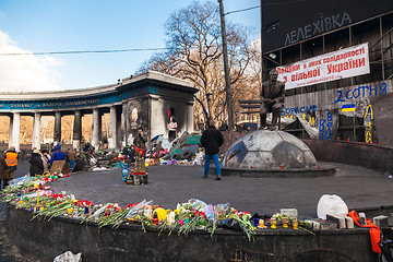 Image showing Ukrainian revolution, Euromaidan after an attack by government f