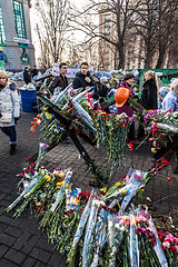 Image showing Ukrainian revolution, Euromaidan after an attack by government f