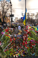 Image showing Ukrainian revolution, Euromaidan after an attack by government f