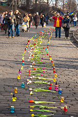 Image showing Ukrainian revolution, Euromaidan after an attack by government f