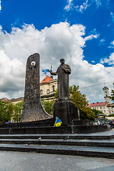 Image showing Taras Shevchenko Monument in Lviv, Ukraine