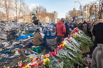 Image showing Ukrainian revolution, Euromaidan after an attack by government f