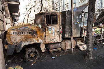 Image showing Ukrainian revolution, Euromaidan after an attack by government f