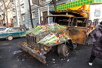 Image showing Ukrainian revolution, Euromaidan after an attack by government f