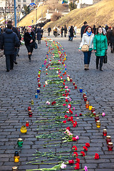 Image showing Ukrainian revolution, Euromaidan after an attack by government f