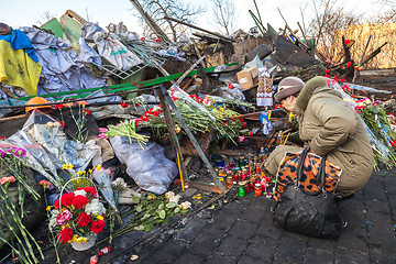 Image showing Ukrainian revolution, Euromaidan after an attack by government f