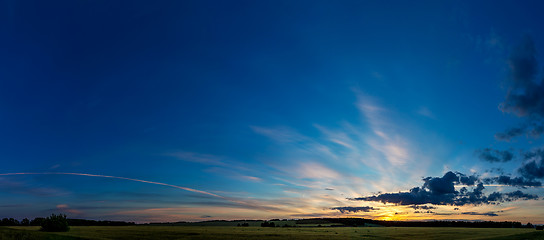 Image showing wheat field on sunset