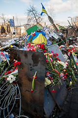 Image showing Ukrainian revolution, Euromaidan after an attack by government f