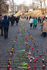 Image showing Ukrainian revolution, Euromaidan after an attack by government f