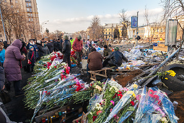 Image showing Ukrainian revolution, Euromaidan after an attack by government f