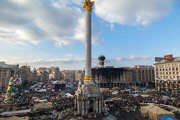 Image showing Ukrainian revolution, Euromaidan after an attack by government f