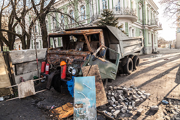 Image showing Ukrainian revolution, Euromaidan after an attack by government f