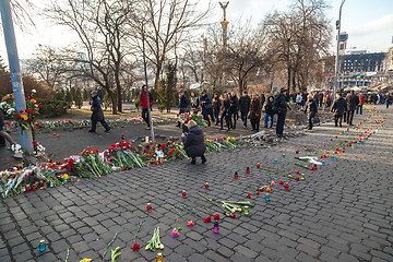 Image showing Ukrainian revolution, Euromaidan after an attack by government f