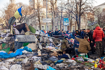 Image showing Ukrainian revolution, Euromaidan after an attack by government f