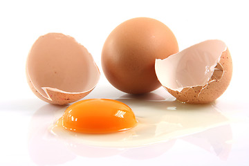 Image showing two eggs reflection