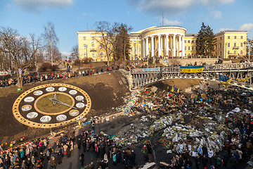 Image showing Ukrainian revolution, Euromaidan after an attack by government f