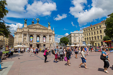 Image showing Academic Opera and Ballet Theatre in Lviv, Ukraine.