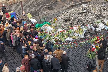 Image showing Ukrainian revolution, Euromaidan after an attack by government f