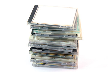 Image showing pile of cd cases