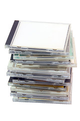 Image showing pile of cd cases with path