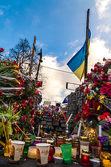 Image showing Ukrainian revolution, Euromaidan after an attack by government f