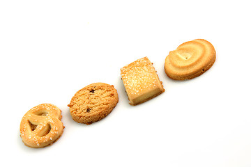 Image showing biscuits in row