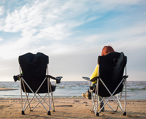 Image showing woman sit on chair