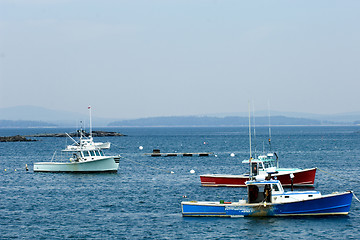 Image showing Fishing boats in Maine